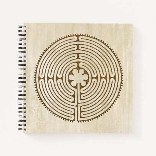 Chartres Labyrinth - Spiritueel symbool Antiek 1 Notitieboek (Voorkant)