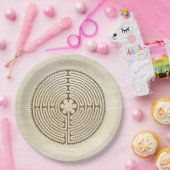 Chartres Labyrinth - Spiritueel symbool Antiek 1 Papieren Bordje (Feest)