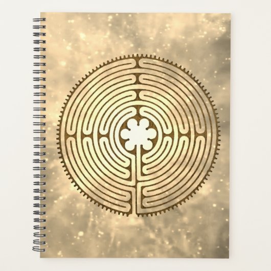 Chartres Labyrinth - Spiritueel symbool Antiek 1 Planner (Voorkant)
