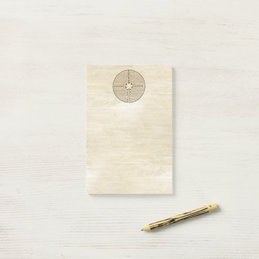 Chartres Labyrinth - Spiritueel symbool Antiek 1 Post-it® Notes (Op bureau)