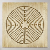 Chartres Labyrinth - Spiritueel symbool Antiek 1 Poster (Voorkant)