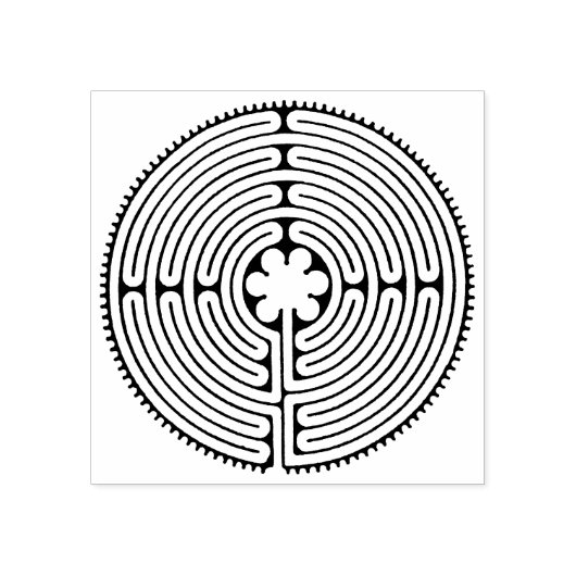 Chartres Labyrinth - Spiritueel symbool Antiek 1 Rubberstempel (Afrduk)