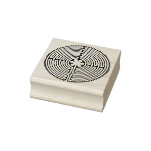 Chartres Labyrinth - Spiritueel symbool Antiek 1 Rubberstempel