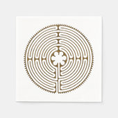 Chartres Labyrinth - Spiritueel symbool Antiek 1 Servet (Voorkant)