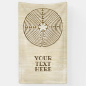 Chartres Labyrinth - Spiritueel symbool Antiek 1 Spandoek (Verticaal)