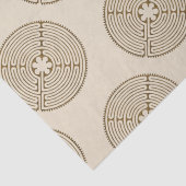 Chartres Labyrinth - Spiritueel symbool Antiek 1 Tissuepapier (Detail)
