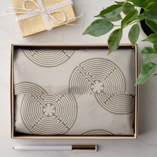 Chartres Labyrinth - Spiritueel symbool Antiek 1 Tissuepapier (Geschenk)