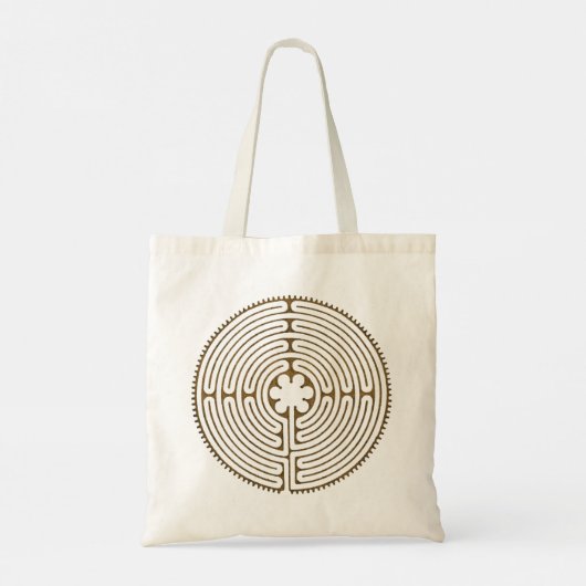 Chartres Labyrinth - Spiritueel symbool Antiek 1 Tote Bag (Achterkant)