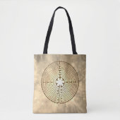 Chartres Labyrinth - Spiritueel symbool Antiek 1 Tote Bag (Voorkant)