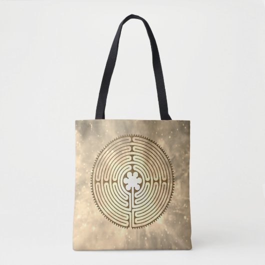 Chartres Labyrinth - Spiritueel symbool Antiek 1 Tote Bag (Voorkant)
