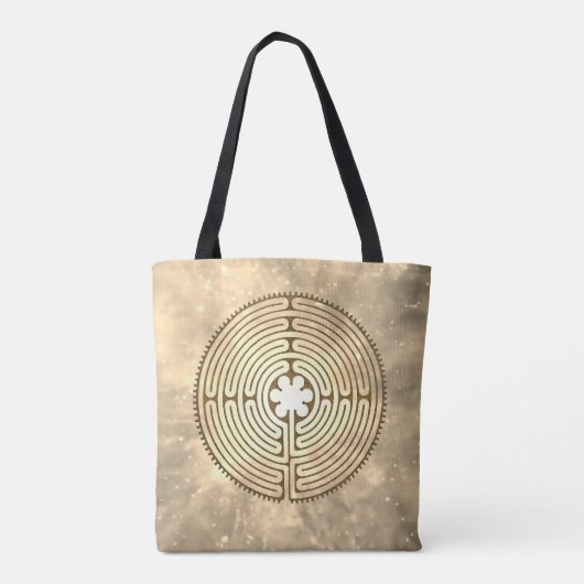 Chartres Labyrinth - Spiritueel symbool Antiek 1 Tote Bag (Achterkant)