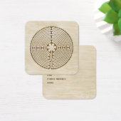 Chartres Labyrinth - Spiritueel symbool Antiek 1 Vierkante Visitekaartjes (Bureau)