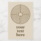 Chartres Labyrinth - Spiritueel symbool Antiek 1 Voedselcontainer Etiket (Enkel label)