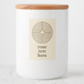 Chartres Labyrinth - Spiritueel symbool Antiek 1 Voedselcontainer Etiket (Voorkant)