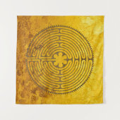 Chartres Labyrinth - Spiritueel symbool Antiek 1 Wandkleed (Voorkant (horizontaal))