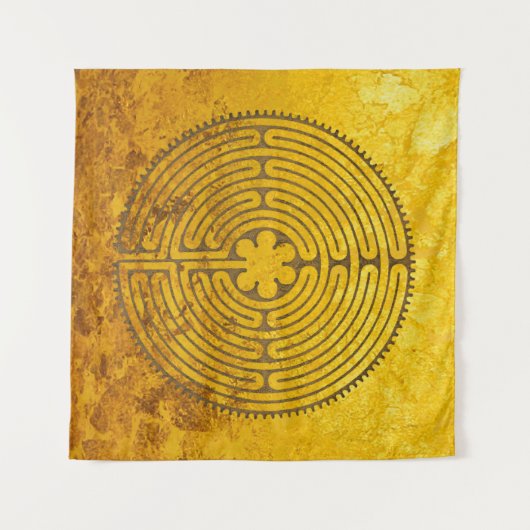 Chartres Labyrinth - Spiritueel symbool Antiek 1 Wandkleed (Voorkant (horizontaal))