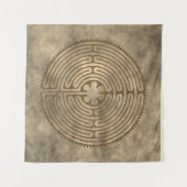 Chartres Labyrinth - Spiritueel symbool Antiek 1 Wandkleed (Voorkant (horizontaal))
