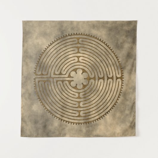 Chartres Labyrinth - Spiritueel symbool Antiek 1 Wandkleed (Voorkant (horizontaal))