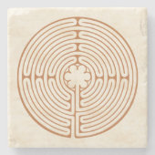 Chartres Labyrinth Stenen Onderzetter (Voorkant)