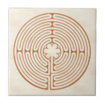 Chartres Labyrinth Tegeltje<br><div class="desc">Dit ontwerp is gebaseerd op de Chartres Labyrinth in de Chartres-kathedraal in Frankrijk. Het pad van dit open, niet-afgeroepen labyrint wordt vaak als een vorm van bewegende meditatie bewandeld. Velen vinden dat het verzacht en genezend is. De kleinere versies, zoals dit, kunnen als "vingerlabyrint"worden gebruikt waar u over de weg...</div>