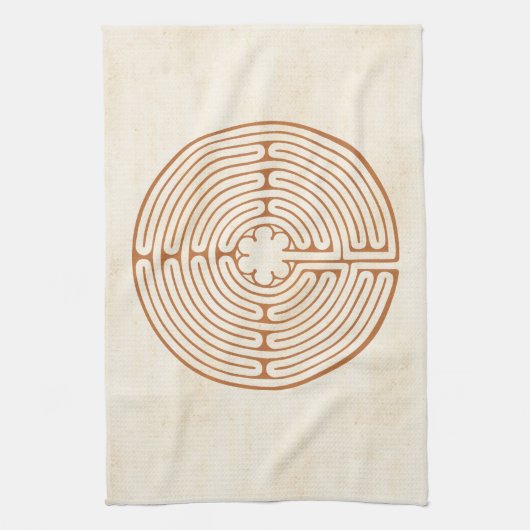 Chartres Labyrinth Theedoek (Verticaal)