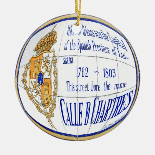 Chartres Tegel Round Keramisch Ornament (Voorkant)