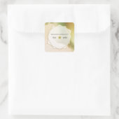 Chartreuse Abstract 💚✨ Geweldige bruiloft Vierkante Sticker (Tas)