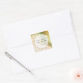 Chartreuse Abstract 💚✨ Geweldige bruiloft Vierkante Sticker (Envelop)