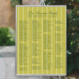 Chartreuse Alfabetische Trouw Stoelenkaart Poster