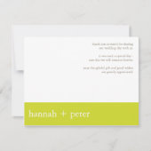 Chartreuse Banner: Thank You kaart (Voorkant)