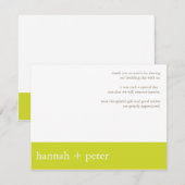 Chartreuse Banner: Thank You kaart (Voorkant / Achterkant)