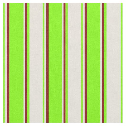 Chartreuse, beige en maroon Stripes Stof (Close Up)