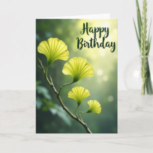 Chartreuse Blad Verjaardagskaart Kaart
