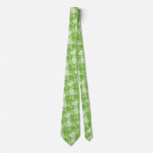 Chartreuse Bloem Batik Stropdas (Voorkant)