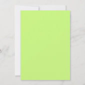 Chartreuse Bloem Bruiloft Kaart (Achterkant)