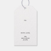 Chartreuse Bramble | Festive Botanical Monogram Cadeaulabel (Achterkant)