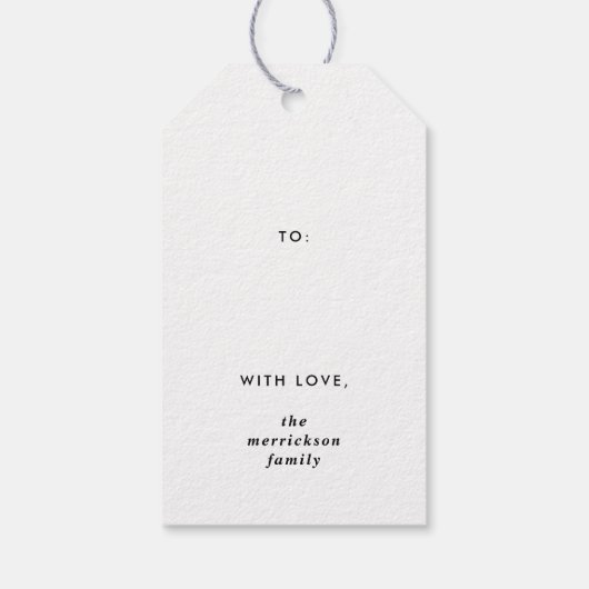 Chartreuse Bramble | Festive Botanical Monogram Cadeaulabel (Achterkant)