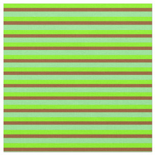Chartreuse, bruin en lichte groene strepen stof