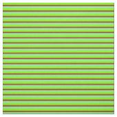 Chartreuse, bruin en lichte groene strepen stof (Swatch)