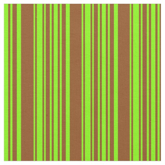 Chartreuse & bruin gekleurd gelineerd/gestreept pa stof (Close Up)