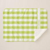 Chartreuse Buffalo Check deken met naam (Voorkant (horizontaal))