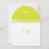 Chartreuse Chalkboard Elements Die Cut Wedding Kaart (Achterkant)