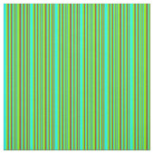 Chartreuse, Cyaan & Brown Stripes Pattern Stof (Swatch)