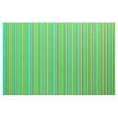 Chartreuse, Cyaan & Brown Stripes Pattern Stof (Fat Quarter)