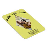 Chartreuse Diamond Foto Bruiloft Save the Date Magneet (Rechterzijde)