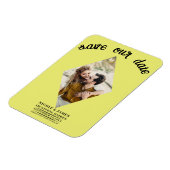 Chartreuse Diamond Foto Bruiloft Save the Date Magneet (Linkerzijde)