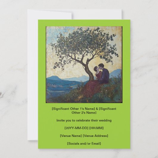 Chartreuse Een luifel van commitment uitnodiging (Voorkant)