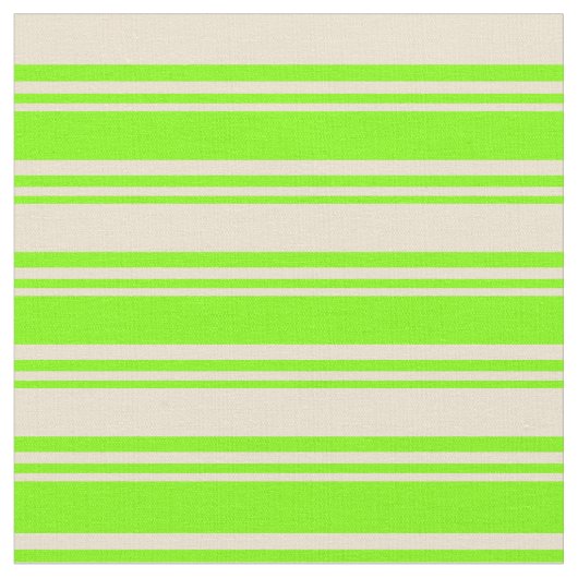 Chartreuse en beige led/gestreept patroon stof (Close Up)