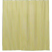 Chartreuse en Crème Eenvoudig Gestreept Patroon Douchegordijn (Voorkant)