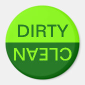 Chartreuse en donkergroene, vuile, schone magneet (Voorkant)